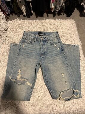 Aeropostale Light Blue Distressed High-Rise Women's Jeans